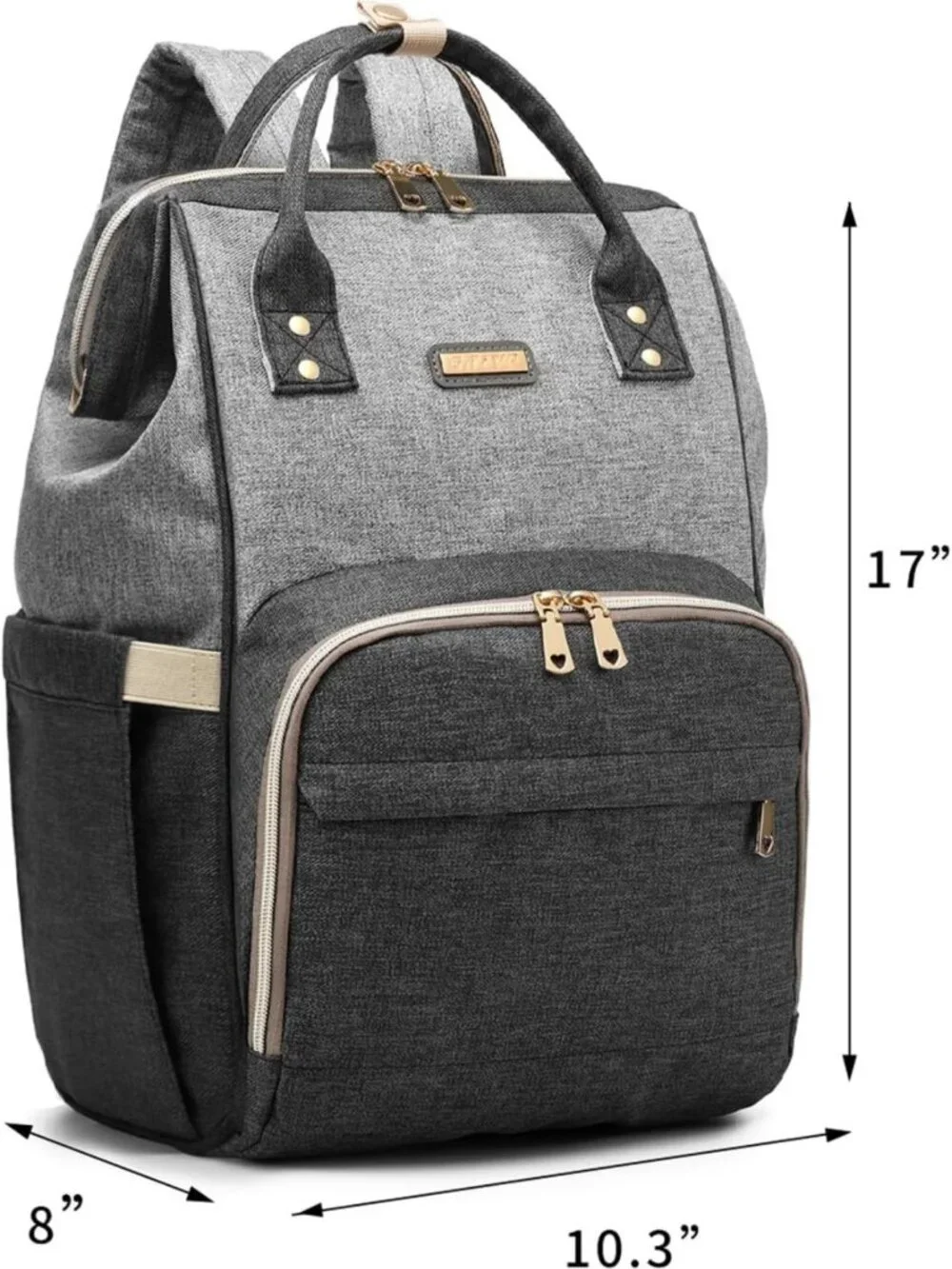 Stylish Diaper Bag Backpack for Moms, Baby Bag with Changing Pad & Insulated